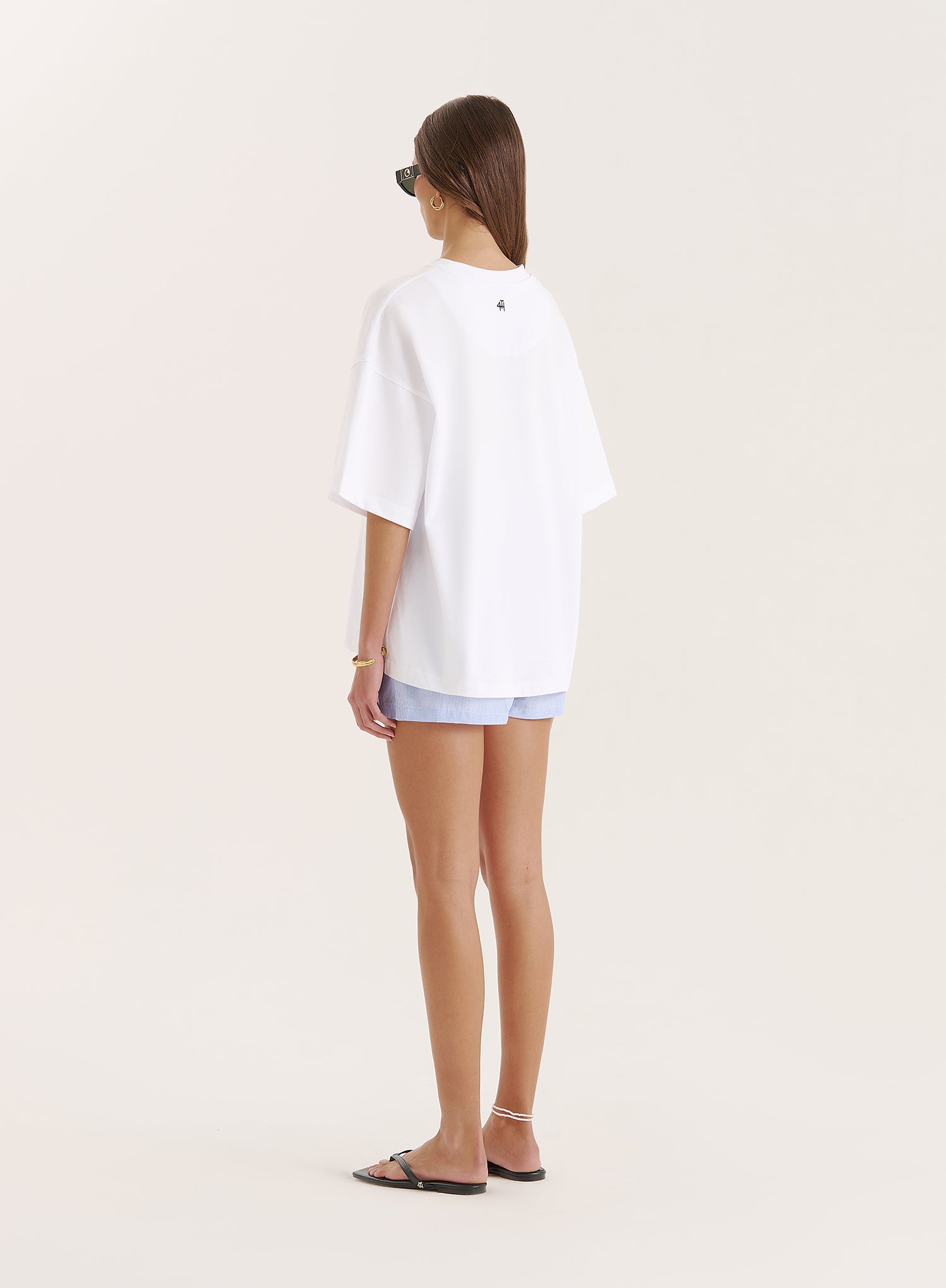 White Soleil Graphic Oversized T-Shirt